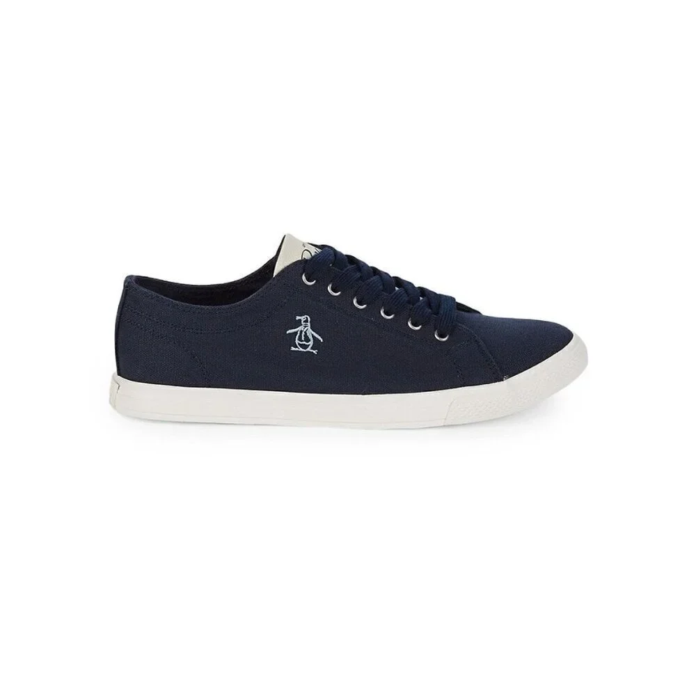 Original Penguin Petey Stripe Lace Up Mens Blue Lifestyle Sneakers Shoes NEW 8M